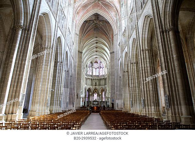 Cathedrale Saint-Etienne, Auxerre, Yonne, Burgundy, Bourgogne, France, Europe