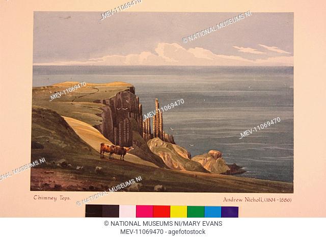 Chimney Tops, Giant's Causeway (c1828). Nicholl, Andrew 1804 - 1886