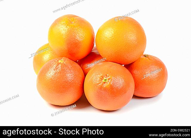 The bright grapefruit isolated on white background