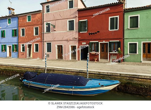 Spring afternoon on the island of Burano, Venice, Italy
