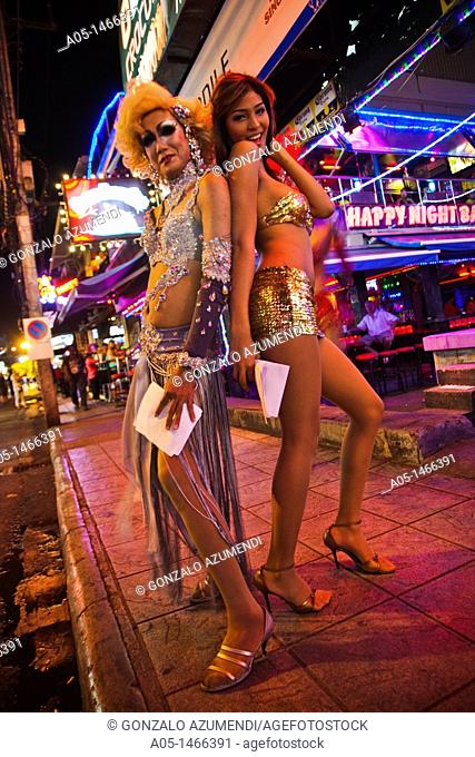 Nightlife  Lady, ladyboys, transvestite  Blanga Street  Sex in Patong  Phuket  Thailand
