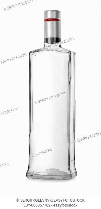 Bottle of vodka isolated on a white background