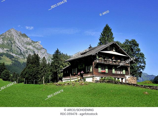 Farm, farm house, Nunalphorn, Engelberg, Obwalden, Switzerland / Nünalphorn
