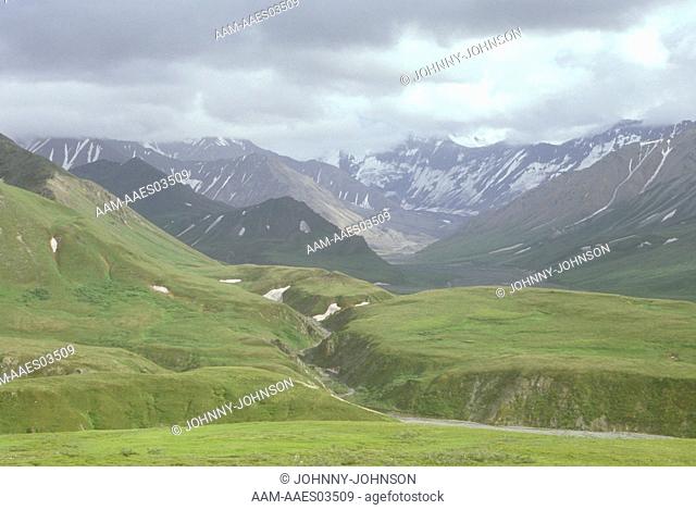 Alpine-tundra, -glaciated-valleys, -Denali-N.P., -Alaska
