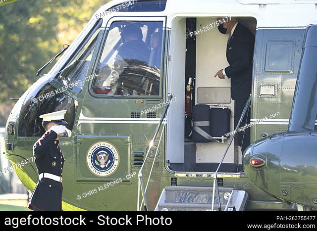 United States President Joe Biden and first lady Dr. Jill Biden return to the White House in Washington, DC, after spending the weekend in Rehoboth Beach