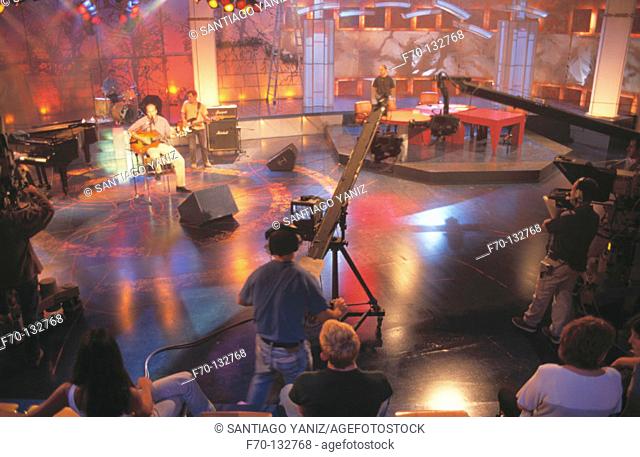 Live at TV set. San Sebastian. Spain