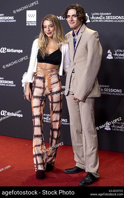 Belen Ecija and Jaime Sanchez attends to ' Latin GRAMMY Acoustic Sessions' photocall on October 26, 2022 in Madrid, Spain