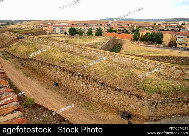 Ciudad Rodrigo walls (18th century). Salamanca province, Castilla y Leon, Spain