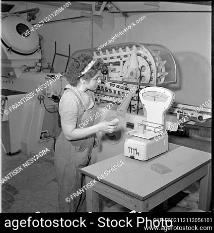 ***APRIL 29, 1966 FILE PHOTO***The new Italian Mazzoni a fully automated soap production line was put into trial operation at the Milo plant in Olomouc