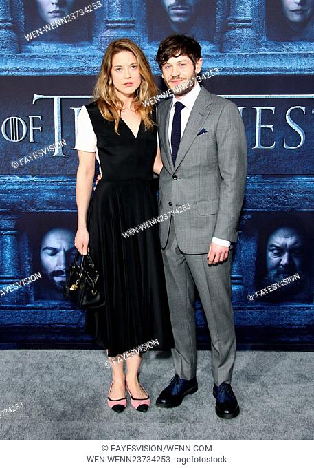 Los Angeles Premiere for season 6 of HBO's ""GAME OF THRONES"" Featuring: Iwan Rheon, Guest Where: Hollywood, California