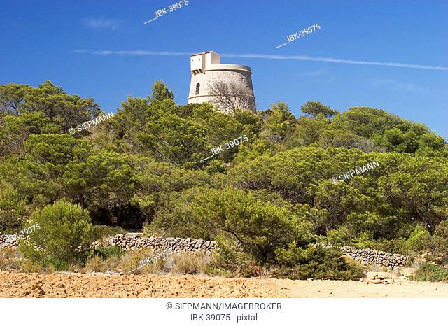 Watchtower Torre d'en Valls near Sant Carles on Ibiza