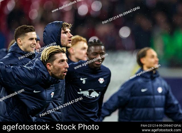 13 December 2023, Saxony, Leipzig: Soccer: Champions League, Group Stage, Group G, Matchday 6 RB Leipzig - Young Boys Bern at the Red Bull Arena
