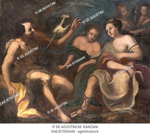 Allegory of Time, 17th century, artist unknown, Venetian school, Sala Stendhal (Stendhal Hall), first floor, Palazzo Spinola, Milan, Lombardy, Italy