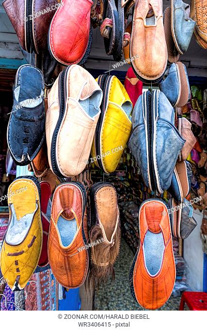 Traditionelle Schuhe in Marokko