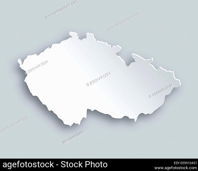 Karte von Tschechien - Map of Czech Republic