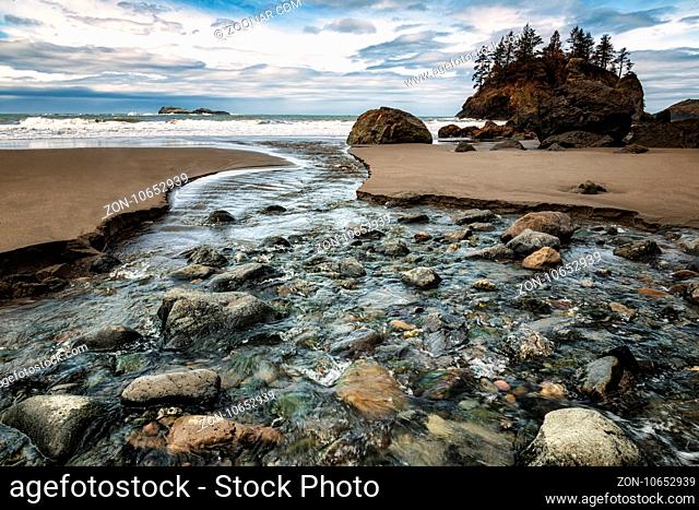 Rocky Beach Landscape, Color Image, Northern California
