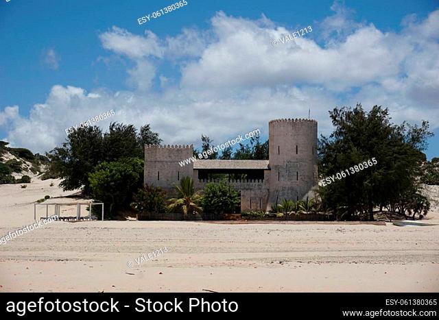 The Fort of Shela, picturesque scenery on Lamu Island, Kenya