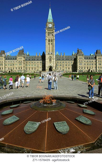 Canada, Ontario, Ottawa, Parliament, Centennial Flame