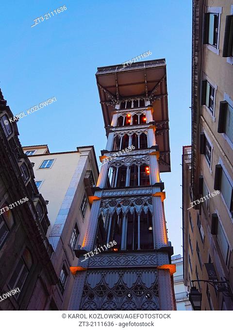 Elevador de Santa Justa - Santa Justa Lift in Lisbon, Portugal
