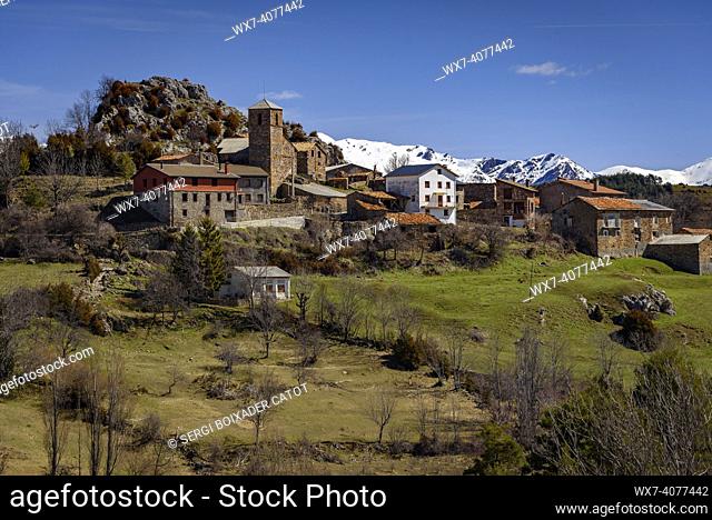 Espés Alto village in spring, in the Aragonese Pyrenees (Huesca, Aragon, Spain, Pyrenees)