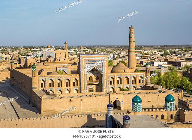world heritage, Itchan Kala, Kalta Minor, Khiva, Khorezm, Uzbekistan, Central Asia, Asia, architecture, city, colourful, history, minaret, Islam, religion