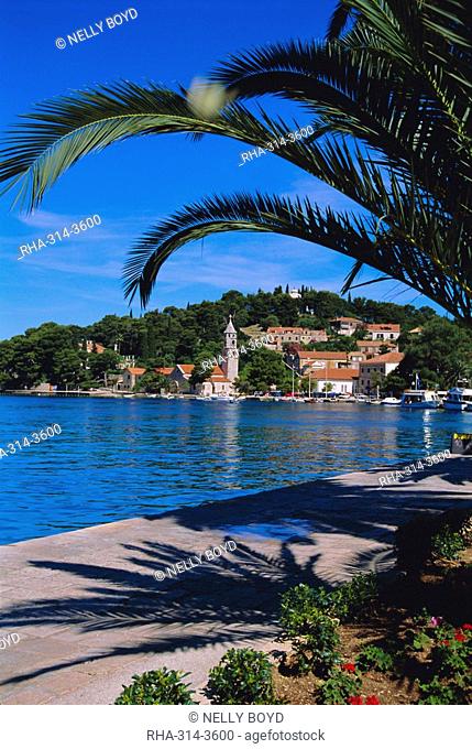 Promenade and harbour, Cavtat, Croatia, Europe