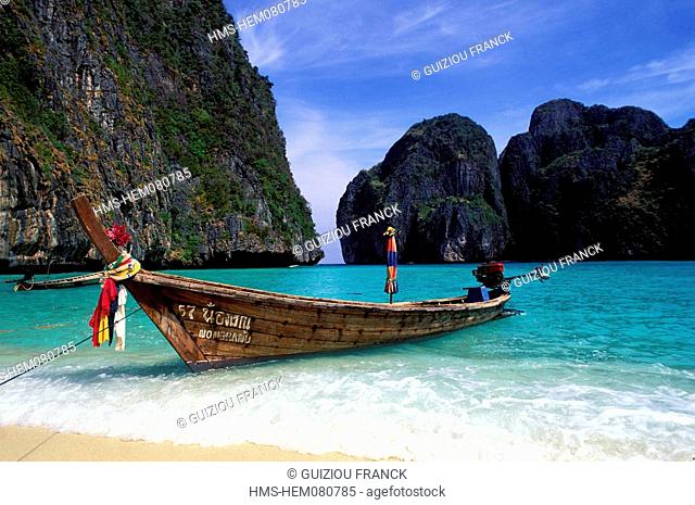 Thailand, the Ko Phi Phi archipelago, Phi Phi Leh Island, the Maya Bay