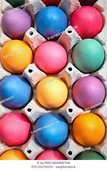 coloured Easter eggs