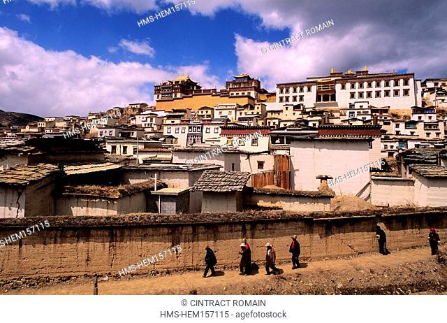 China, Yunnan province, village of Zhongdian, Tibetan Songzanlin monastery