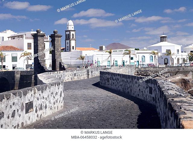 Old Town with church San Gines, Arrecife, Lanzarote, Canary islands, Spain