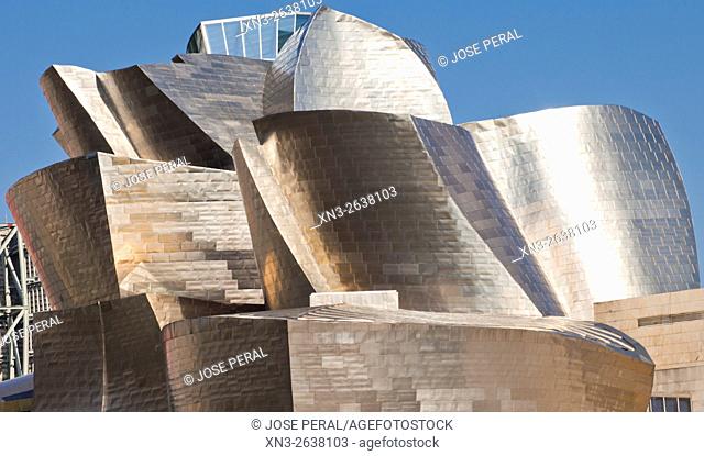 Guggenheim Museum by Frank O. Gehry, Bilbao, Biscay, Basque Country, Spain, Europe