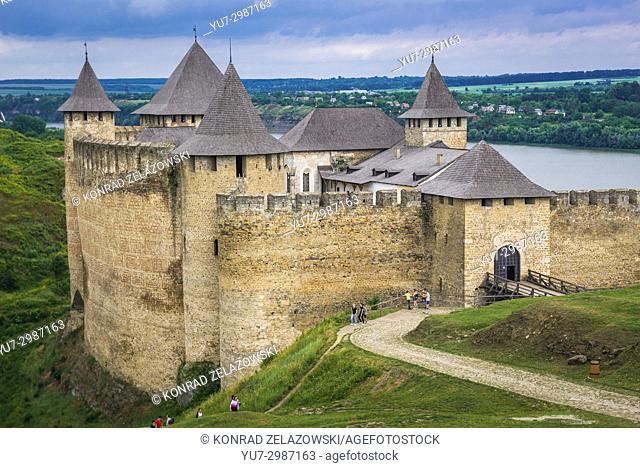 Khotyn Fortress, located on the bank of Dnister River in Chernivtsi Oblast of western Ukraine