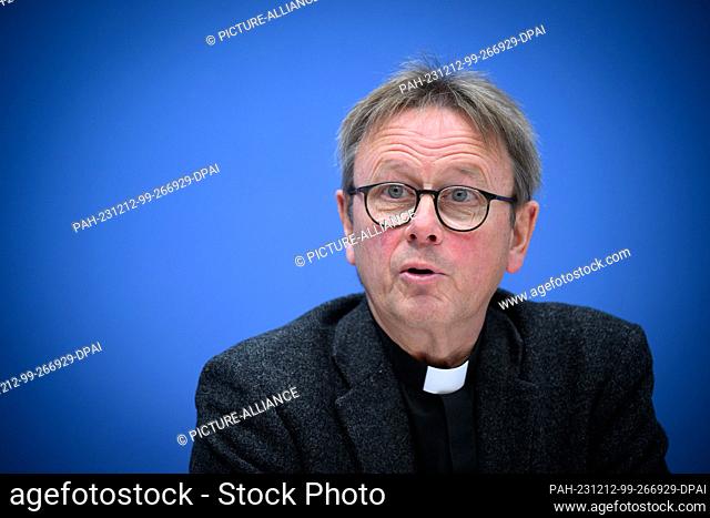 12 December 2023, Berlin: Prelate Karl Jüsten, Catholic Chairman of the Joint Conference Church and Development (GKKE), Commissariat of the German Bishops