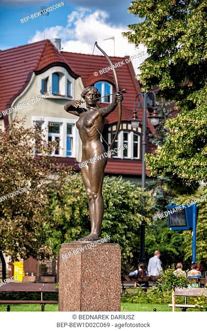 Archer - sculpture in the park of Jan Kochanowski. Bydgoszcz, Kuyavian-Pomeranian Voivodeship, Poland