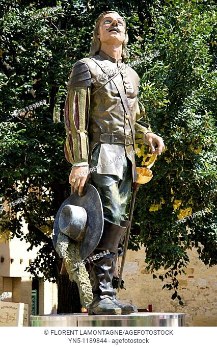 France, Aquitaine province, Departement of Dordogne 24, Bergerac   Statue of Cyrano de Bergerac who carries the name of this famous city of Dordogne  This hero...
