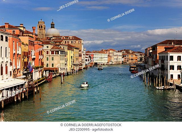 Palaces along the grand canal, Venice, Venezia, Province Veneto, Venetien, Veneto, Italy, Europe