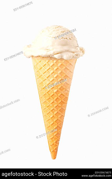 ice cream waffle cone isolated on white background