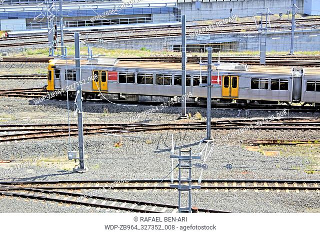 BRISBANE - JAN 02 2019: Queensland Rail train.Queensland Rail have 48.5 million customer journeys on the City network (south-east Queensland) per year