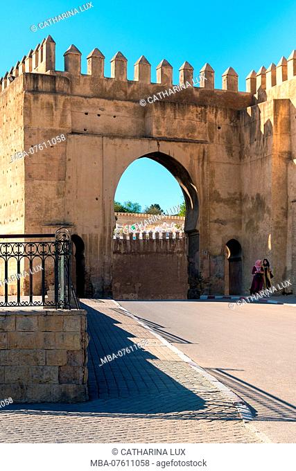 Morocco, Fes, city gate, view to the cemetery