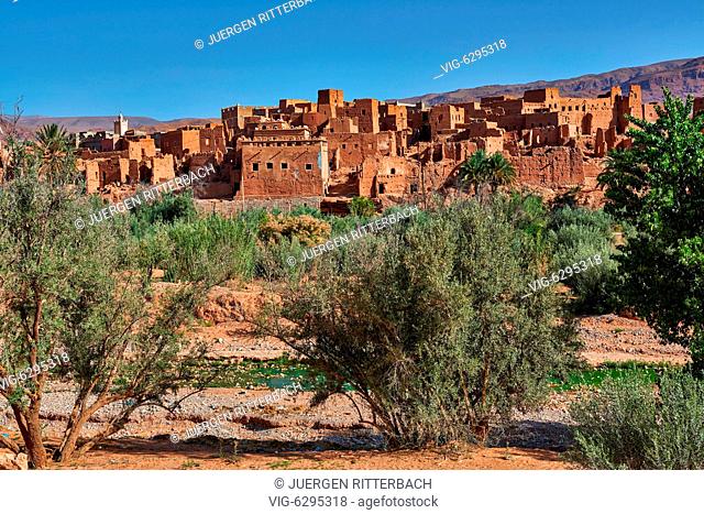 MOROCCO, TINGHIR, 21.05.2016, Ksar and Kasbahs of Tinghir, Morocco, Africa - Tinghir, , Morocco, 21/05/2016