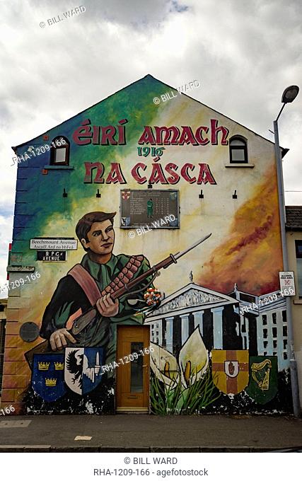 Nationalist Mural, Belfast, Ulster, Northern Ireland, United Kingdom, Europe