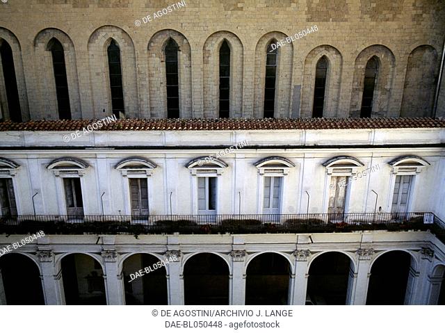 View of the cloister of St Lorenzo Maggiore, historic centre of Naples (UNESCO World Heritage List, 1995), Campania Italy, 18th century