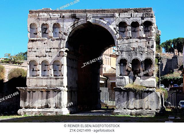 Italy. Rome. Arco di Giano Arch of Janus San Giorgio in Velabro