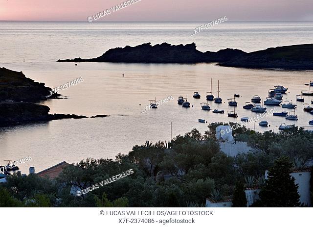 Bay of Portlligat. At right Salvador Dali's House - Museum.Costa Brava. Girona province. Catalonia. Spain