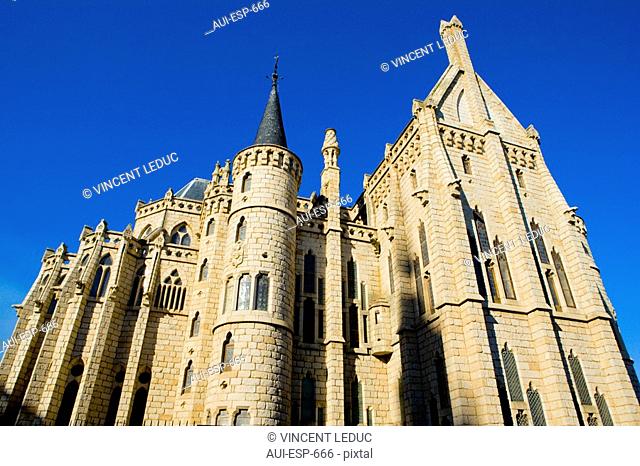 Spain - Castile and Leon - Province of Leon - Astorga - Episcopal Palace of Gaudi
