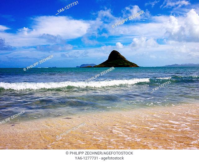 The island of Mokolii, Oahu, Hawaii