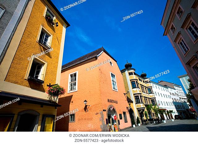 Die Altstadt in Linz, Österreich. Schöne Häuser in der Landeshauptstadt von Oberösterreich