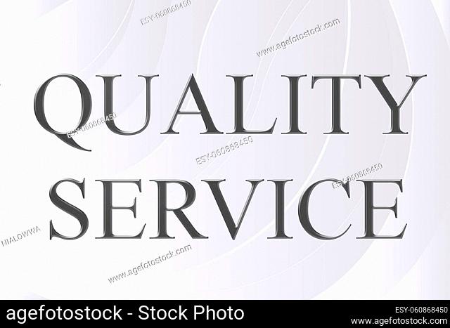 Text caption presenting Quality Service, Business concept meeting the client s is expectation after dealing with them Line Illustrated Backgrounds With Various...