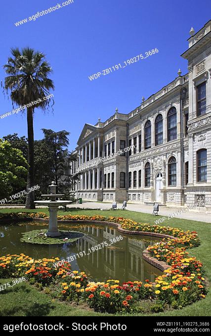 Turkey; Istanbul; Dolmabahce District; Dolmabahce Palace & Pond