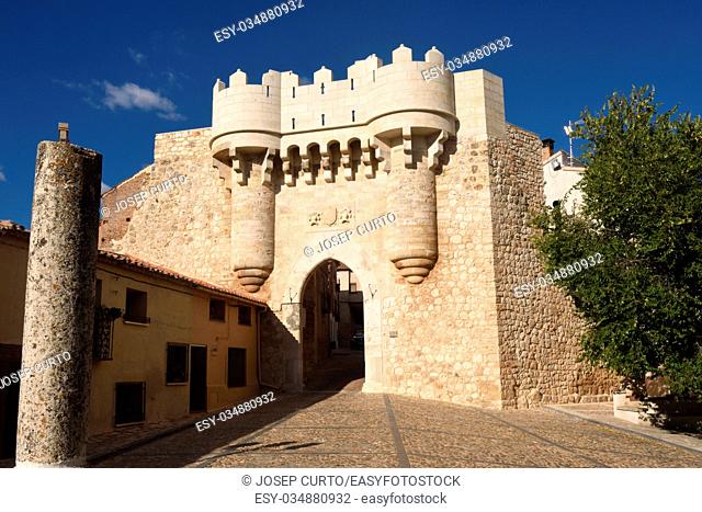 Santa Maria door, Hita, Guadalajara province, Castilla-La Mancha, Spain